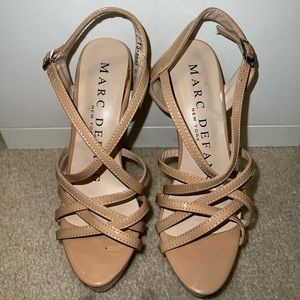 Nude platform heels